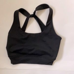 Black high neck sports bra